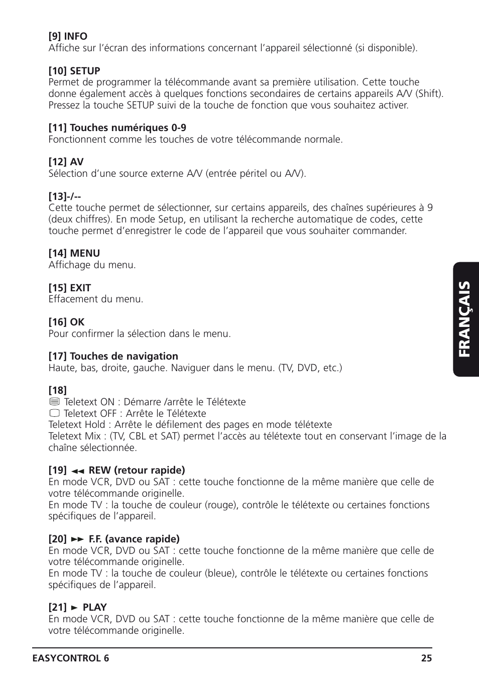 Français | Marmitek Easycontrol 6 User Manual | Page 25 / 44