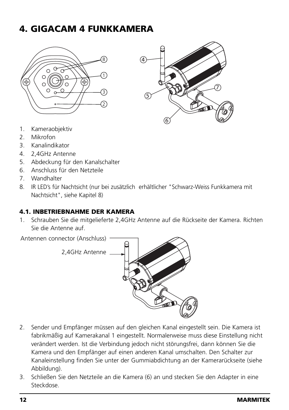 Gigacam 4 funkkamera | Marmitek MEGACAM4 User Manual | Page 12 / 36