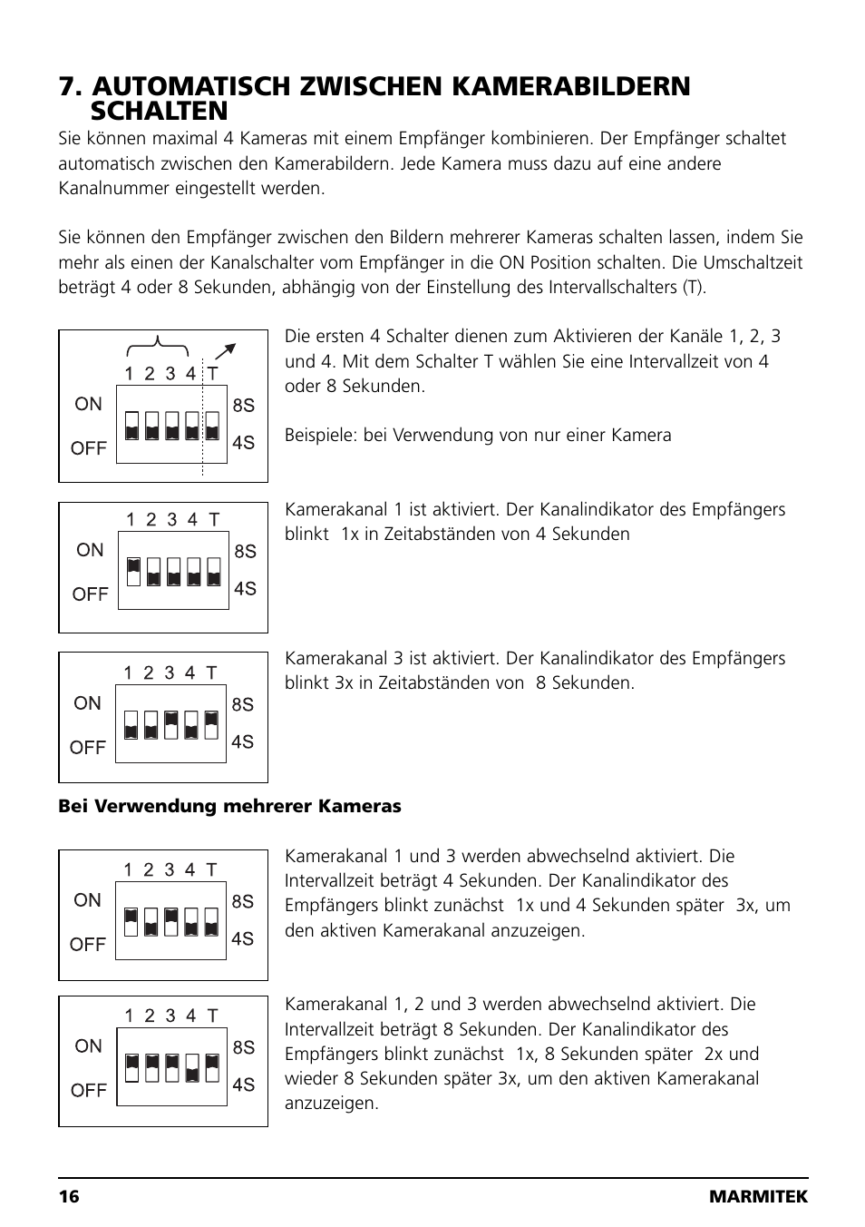 Automatisch zwischen kamerabildern schalten | Marmitek MEGACAM4 User Manual | Page 16 / 36