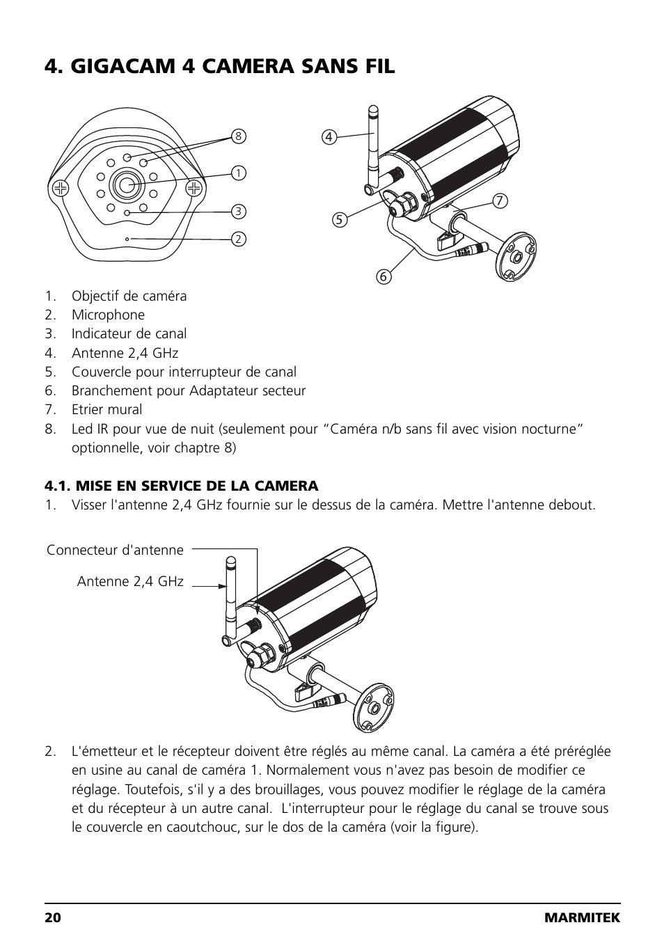 Gigacam 4 camera sans fil | Marmitek MEGACAM4 User Manual | Page 20 / 36