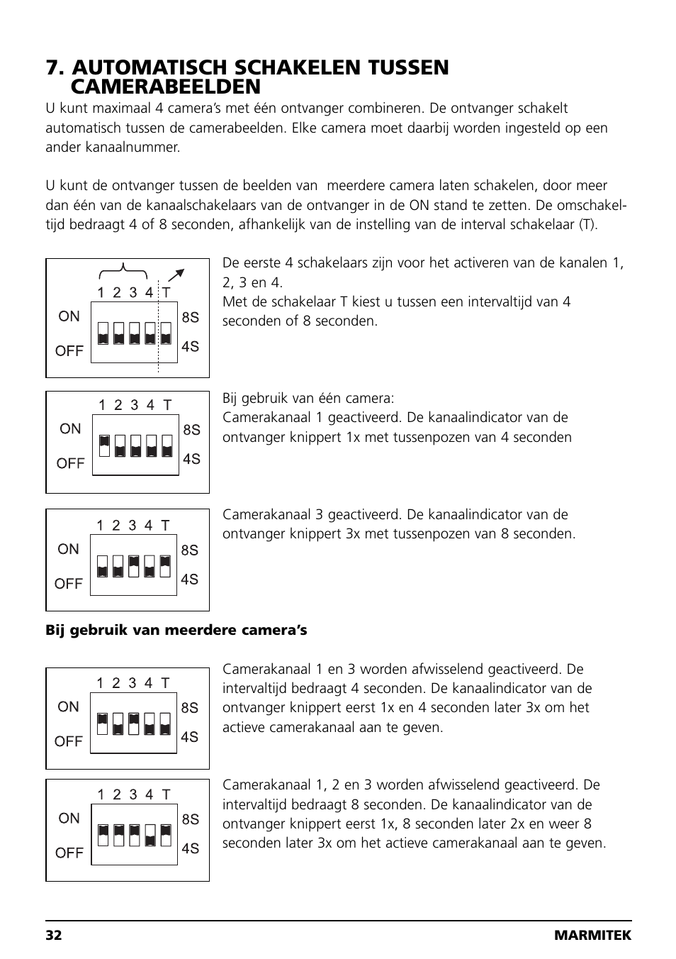 Automatisch schakelen tussen camerabeelden | Marmitek MEGACAM4 User Manual | Page 32 / 36