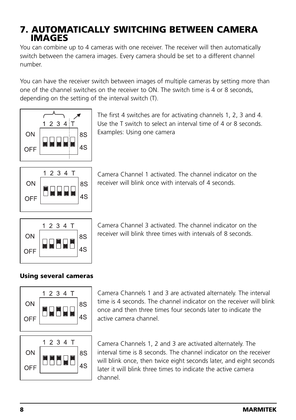Automatically switching between camera images | Marmitek MEGACAM4 User Manual | Page 8 / 36