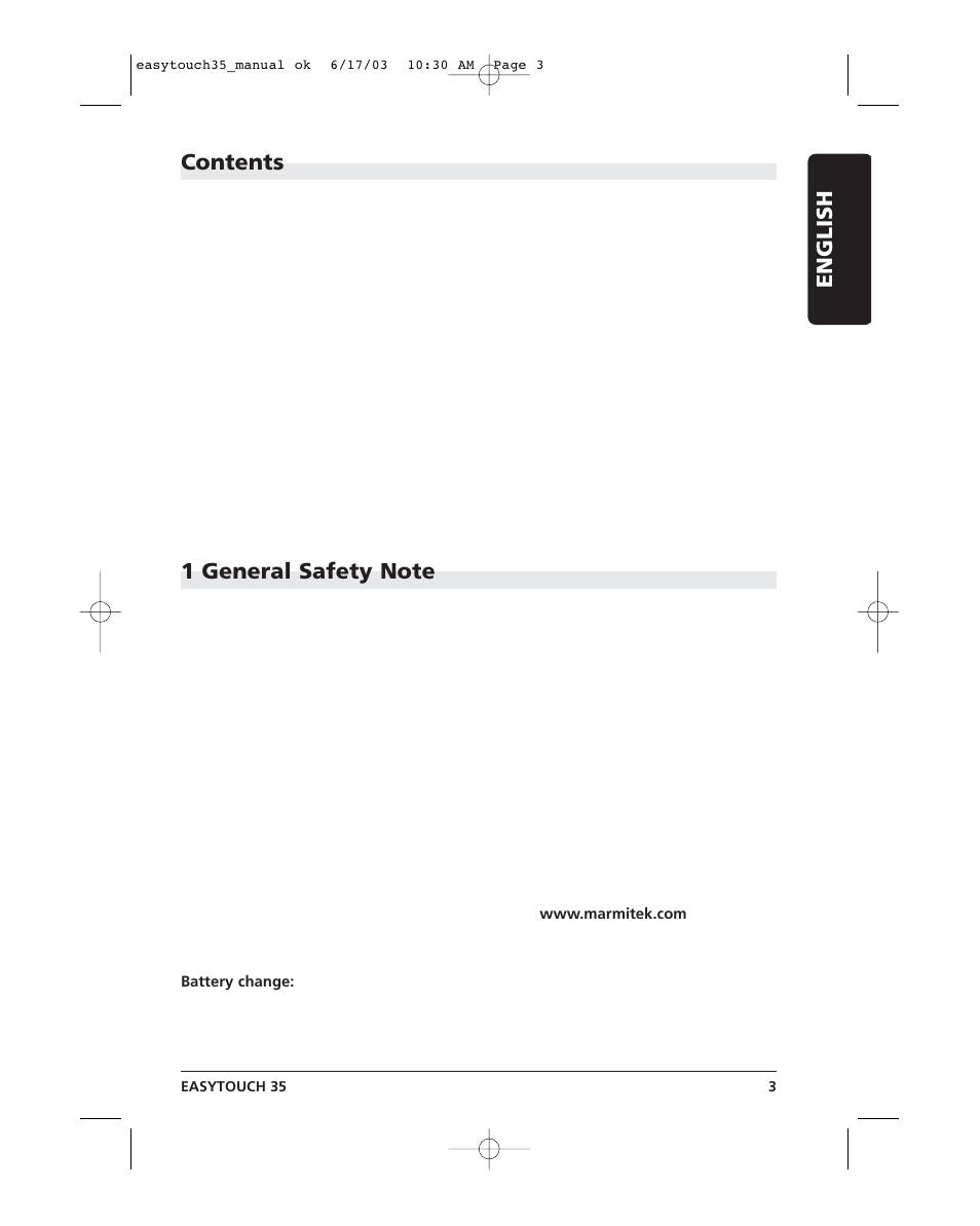 Marmitek EasyTouch35 User Manual | Page 3 / 25