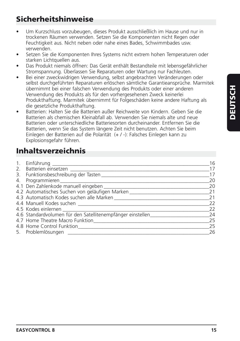 Marmitek Easycontrol 8 User Manual | Page 15 / 56