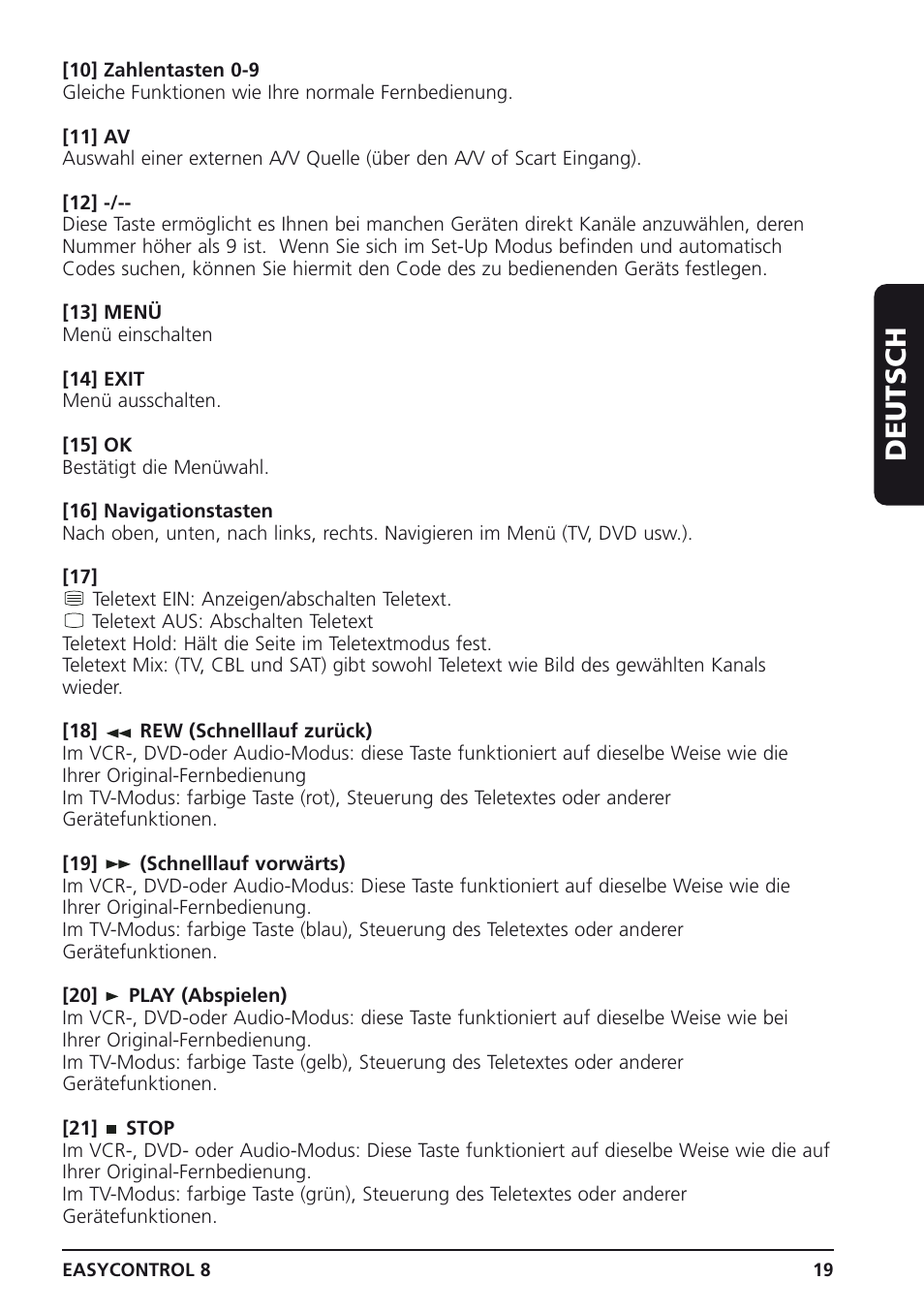 Deutsch | Marmitek Easycontrol 8 User Manual | Page 19 / 56