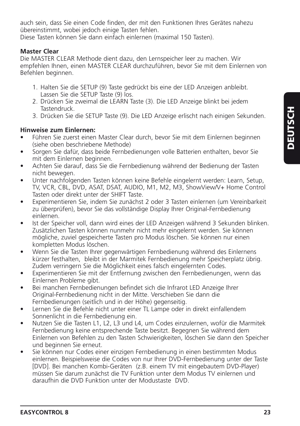 Deutsch | Marmitek Easycontrol 8 User Manual | Page 23 / 56