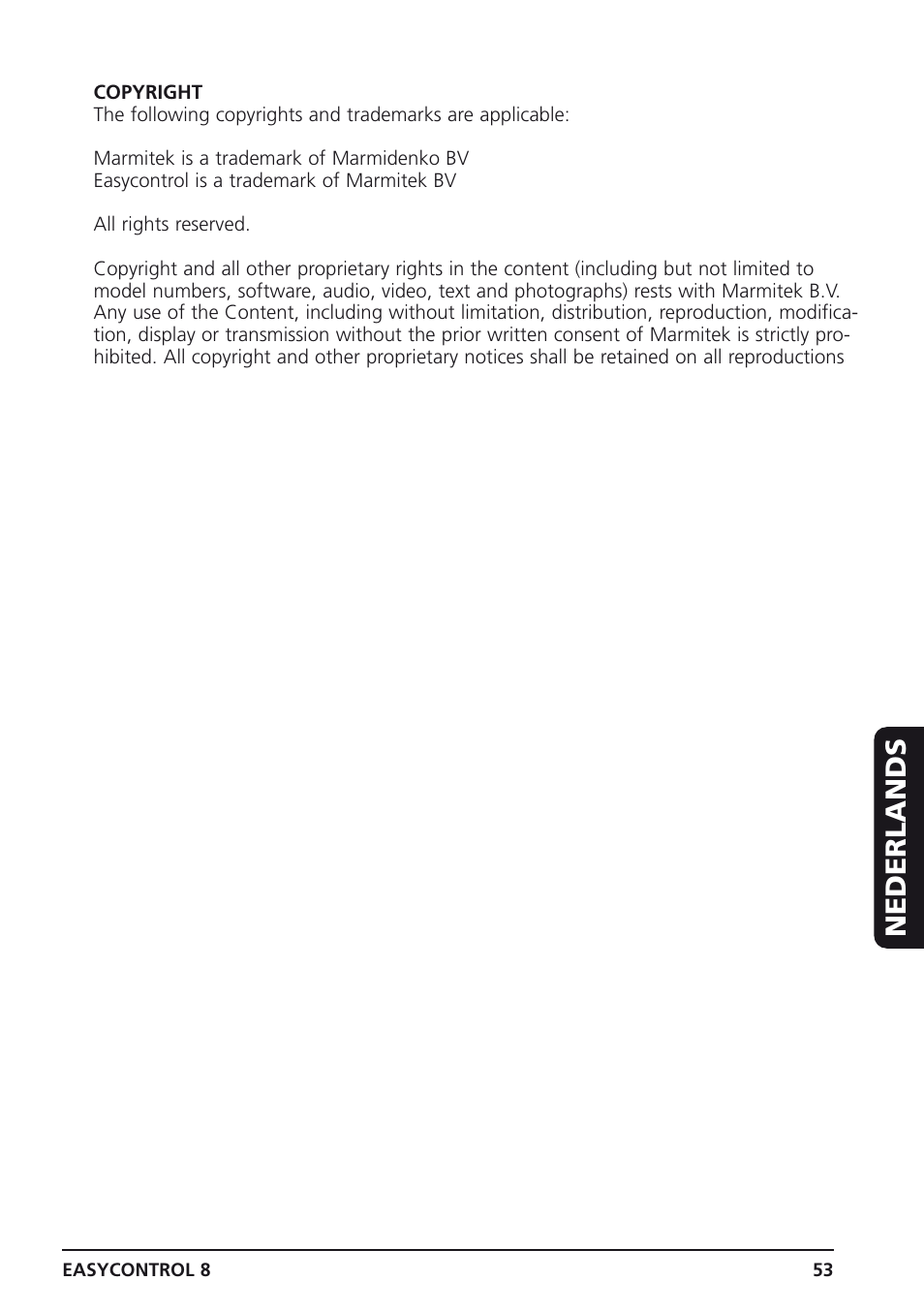 Nederlands | Marmitek Easycontrol 8 User Manual | Page 53 / 56