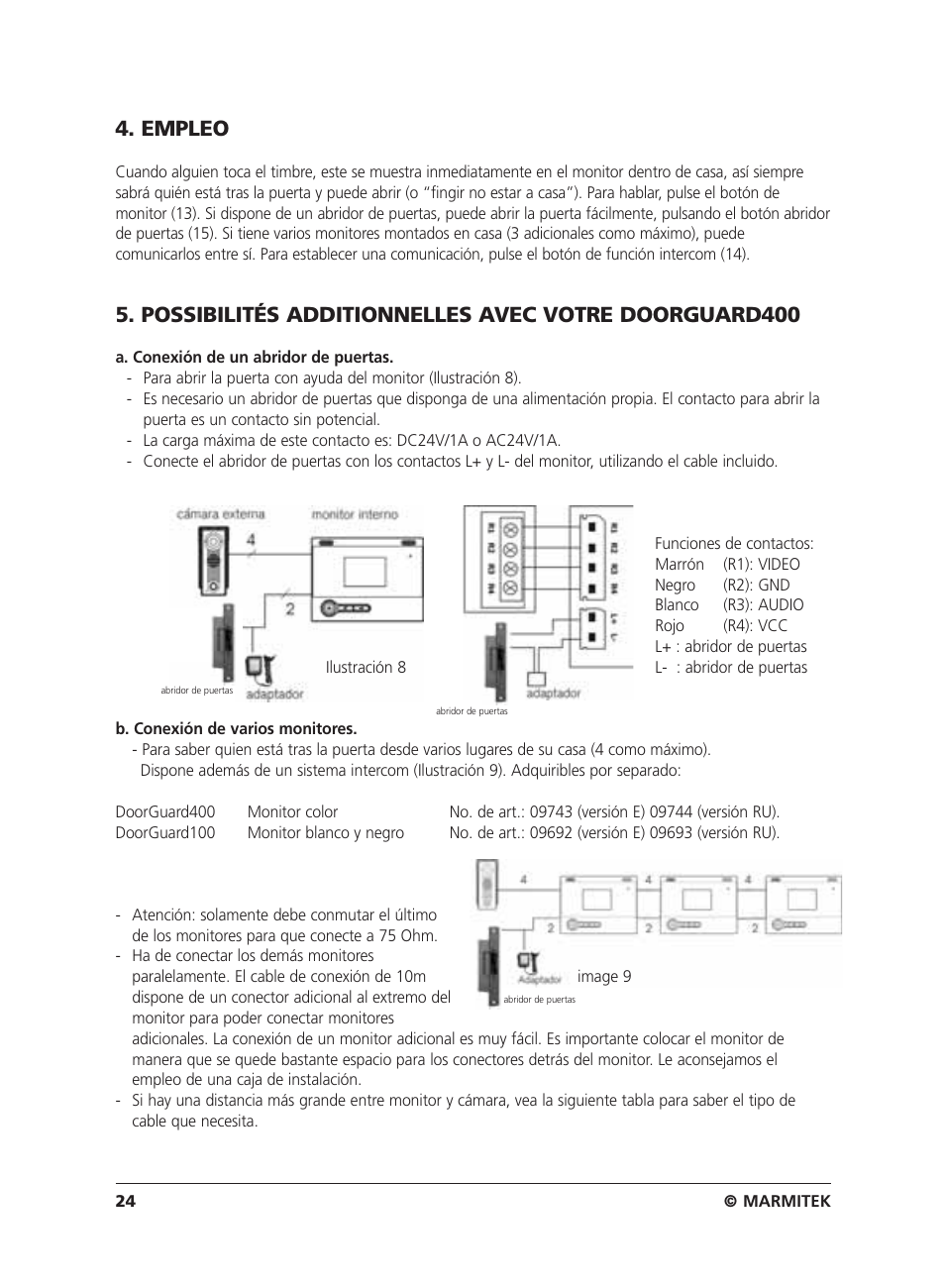 Empleo | Marmitek VIDEO DOORPHONE User Manual | Page 24 / 40