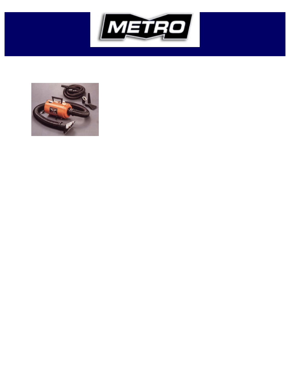 Metro DataVac CageMaster Plus User Manual | 2 pages