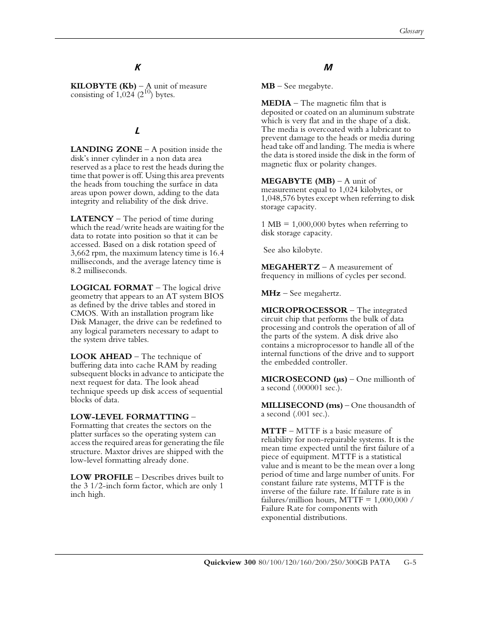 Maxtor QUICKVIEW 300 User Manual | Page 69 / 73