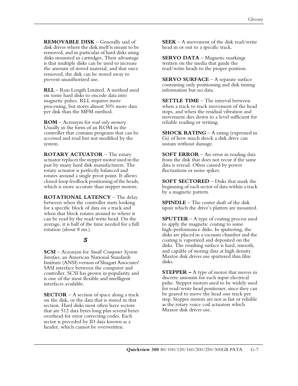 Maxtor QUICKVIEW 300 User Manual | Page 71 / 73