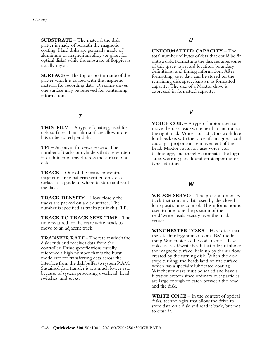 Maxtor QUICKVIEW 300 User Manual | Page 72 / 73