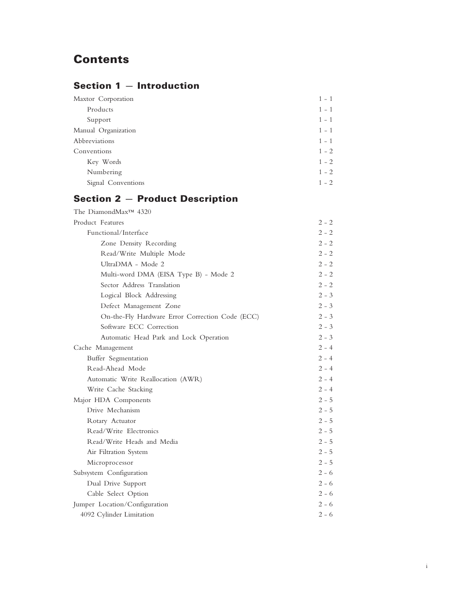 Maxtor 4320 User Manual | Page 5 / 71