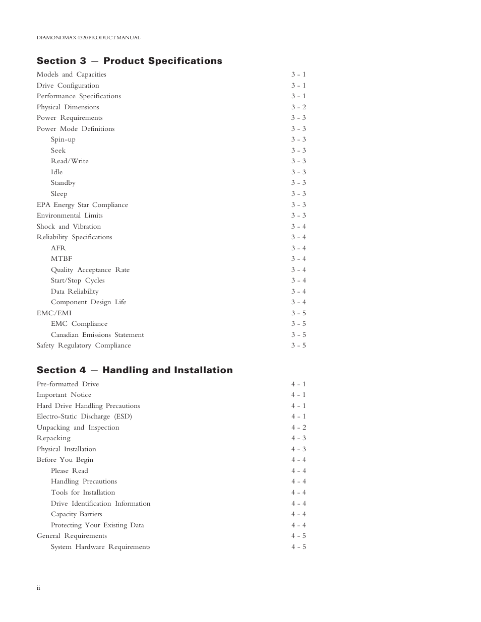 Maxtor 4320 User Manual | Page 6 / 71