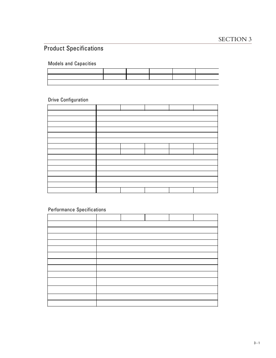 Models and capacities performance specifications, Drive configuration | Maxtor DIAMONDMAX 91536H2 User Manual | Page 15 / 63