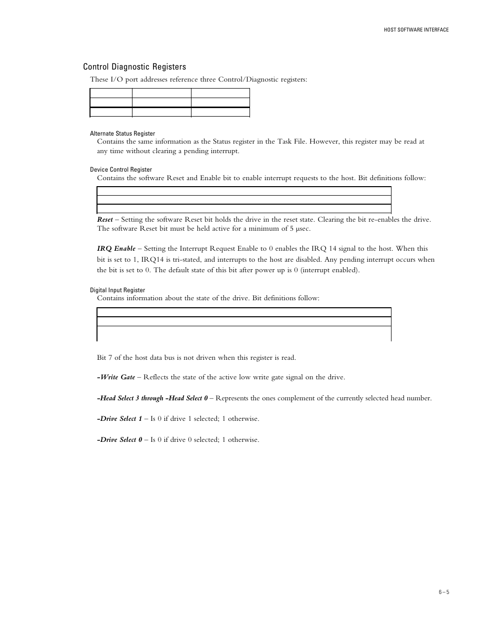 Control diagnostic registers | Maxtor DIAMONDMAX 91536H2 User Manual | Page 39 / 63
