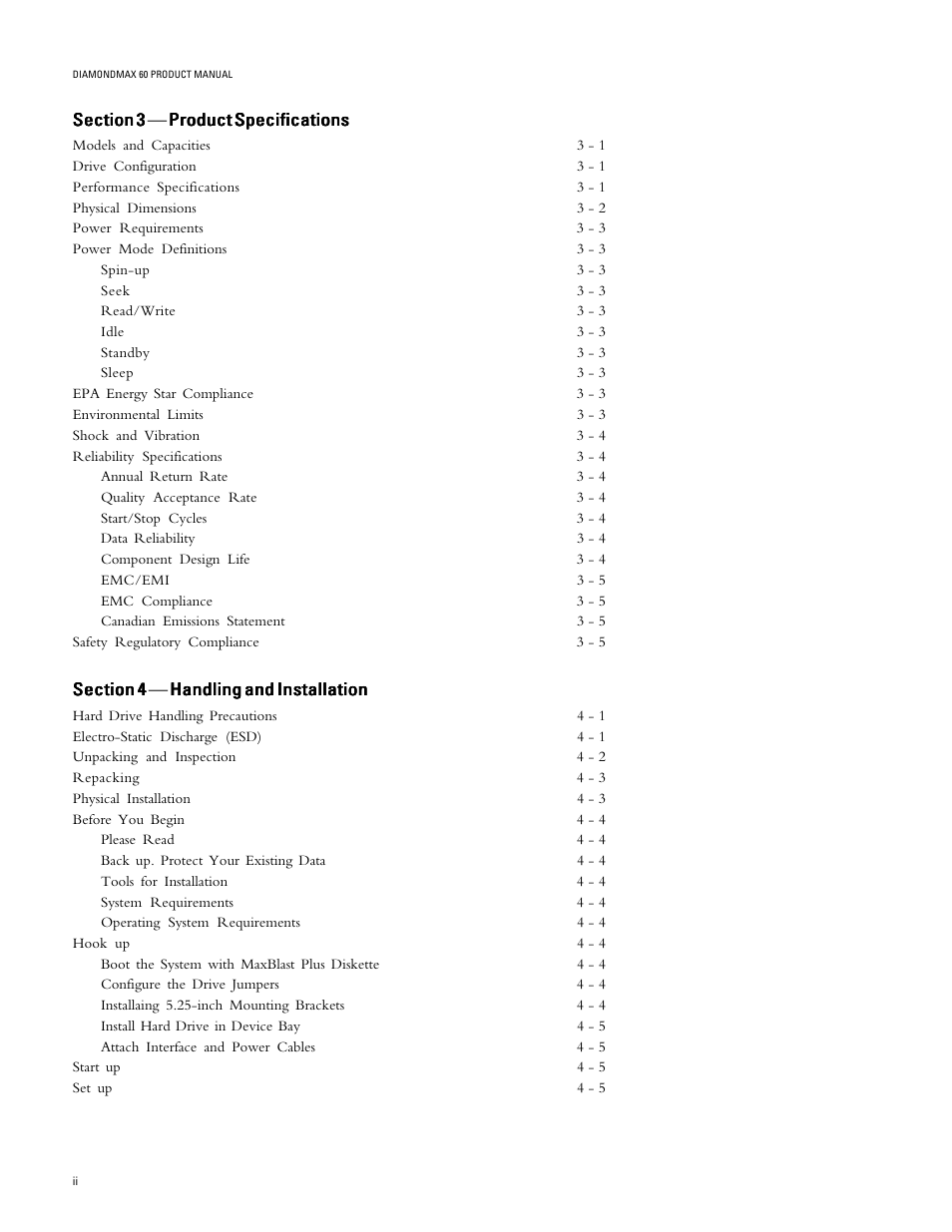 Maxtor DIAMONDMAX 91536H2 User Manual | Page 4 / 63