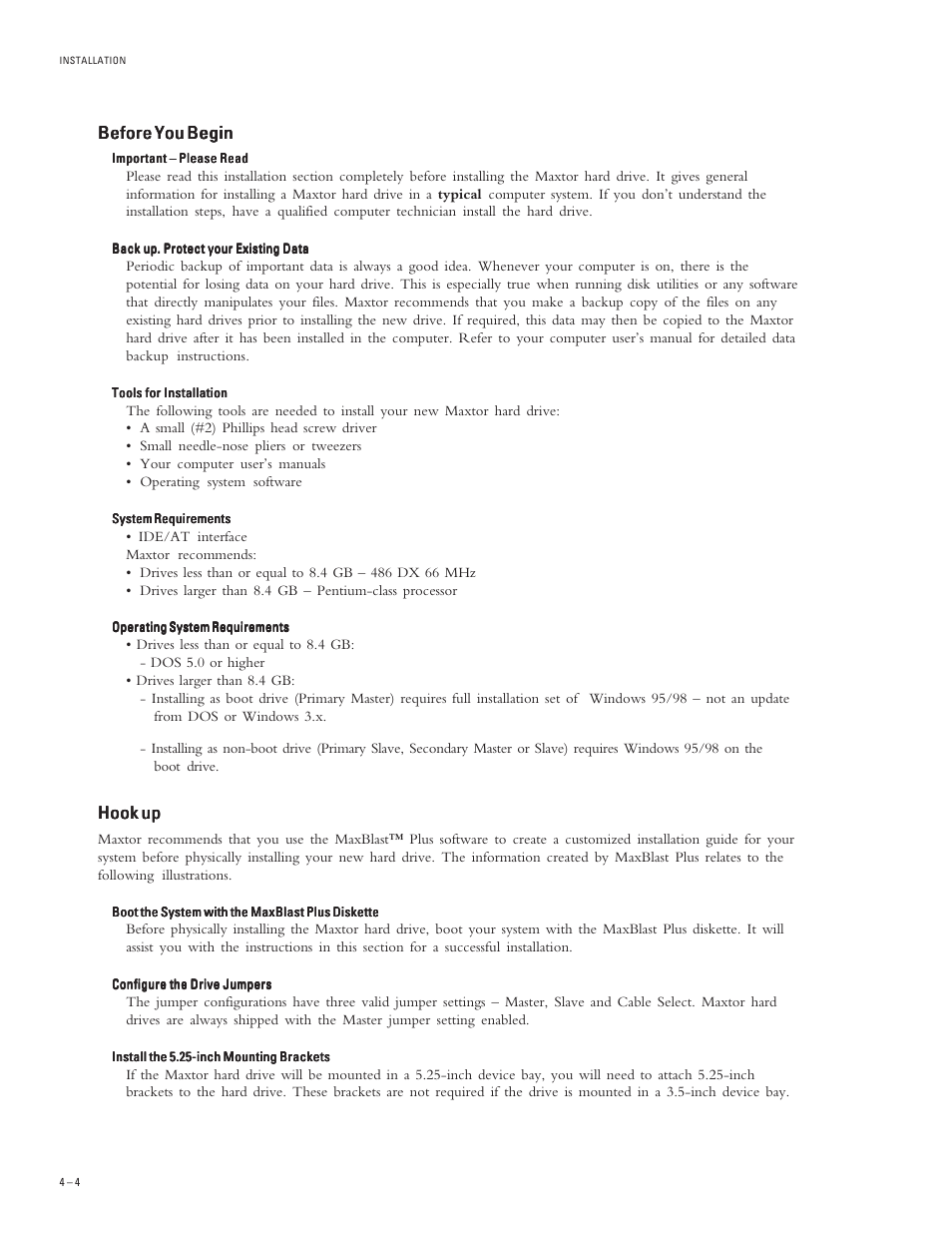 Maxtor DIAMONDMAX PLUS 40 54098U8 User Manual | Page 23 / 62