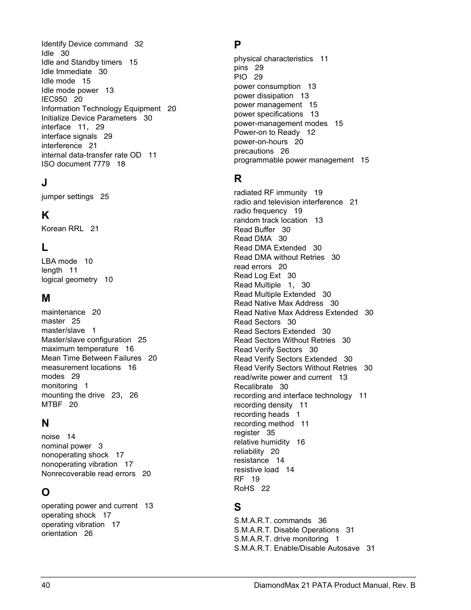 Maxtor DIAMONDMAX 21 PATA STM3300620A User Manual | Page 46 / 50