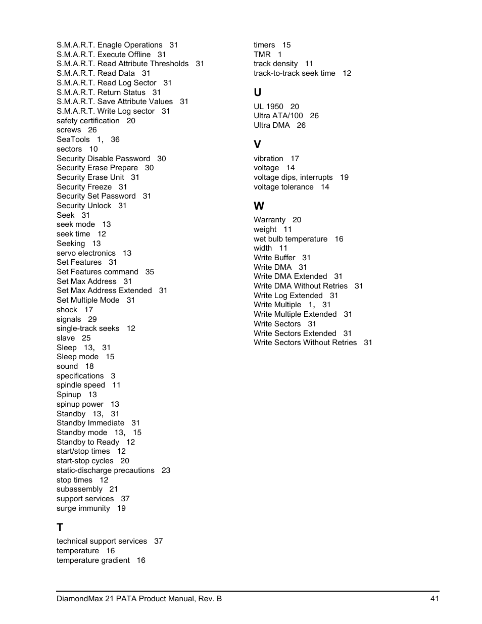 Maxtor DIAMONDMAX 21 PATA STM3300620A User Manual | Page 47 / 50