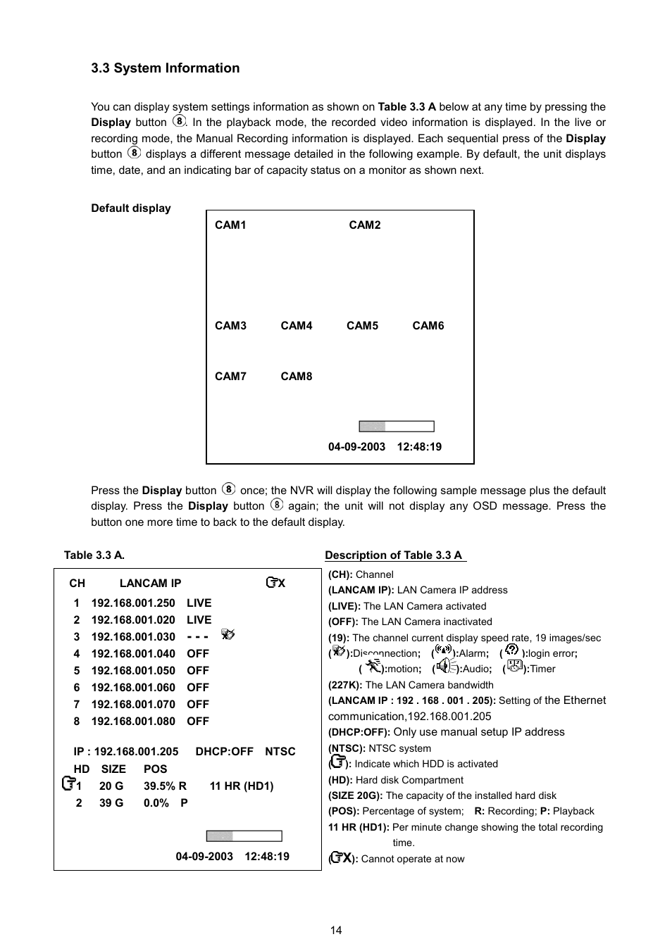 3 system information | Maxtor NVR-2028 User Manual | Page 16 / 91