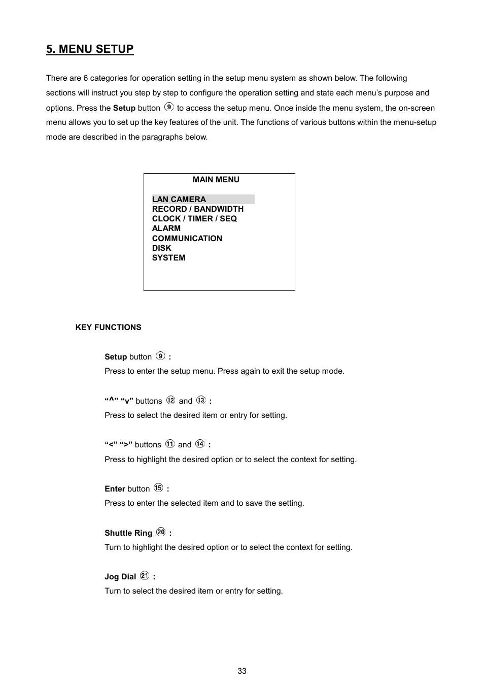 Menu setup | Maxtor NVR-2028 User Manual | Page 35 / 91