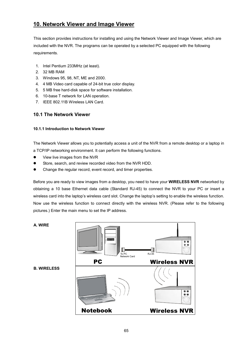 Network viewer and image viewer, Wireless nvr | Maxtor NVR-2028 User Manual | Page 67 / 91