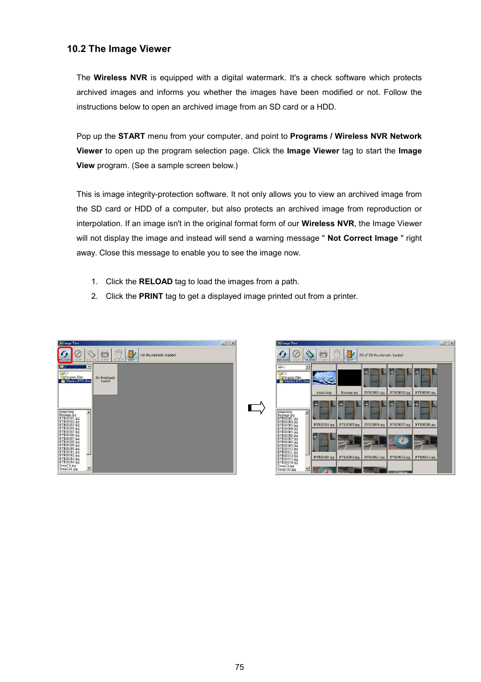 2 the image viewer | Maxtor NVR-2028 User Manual | Page 77 / 91