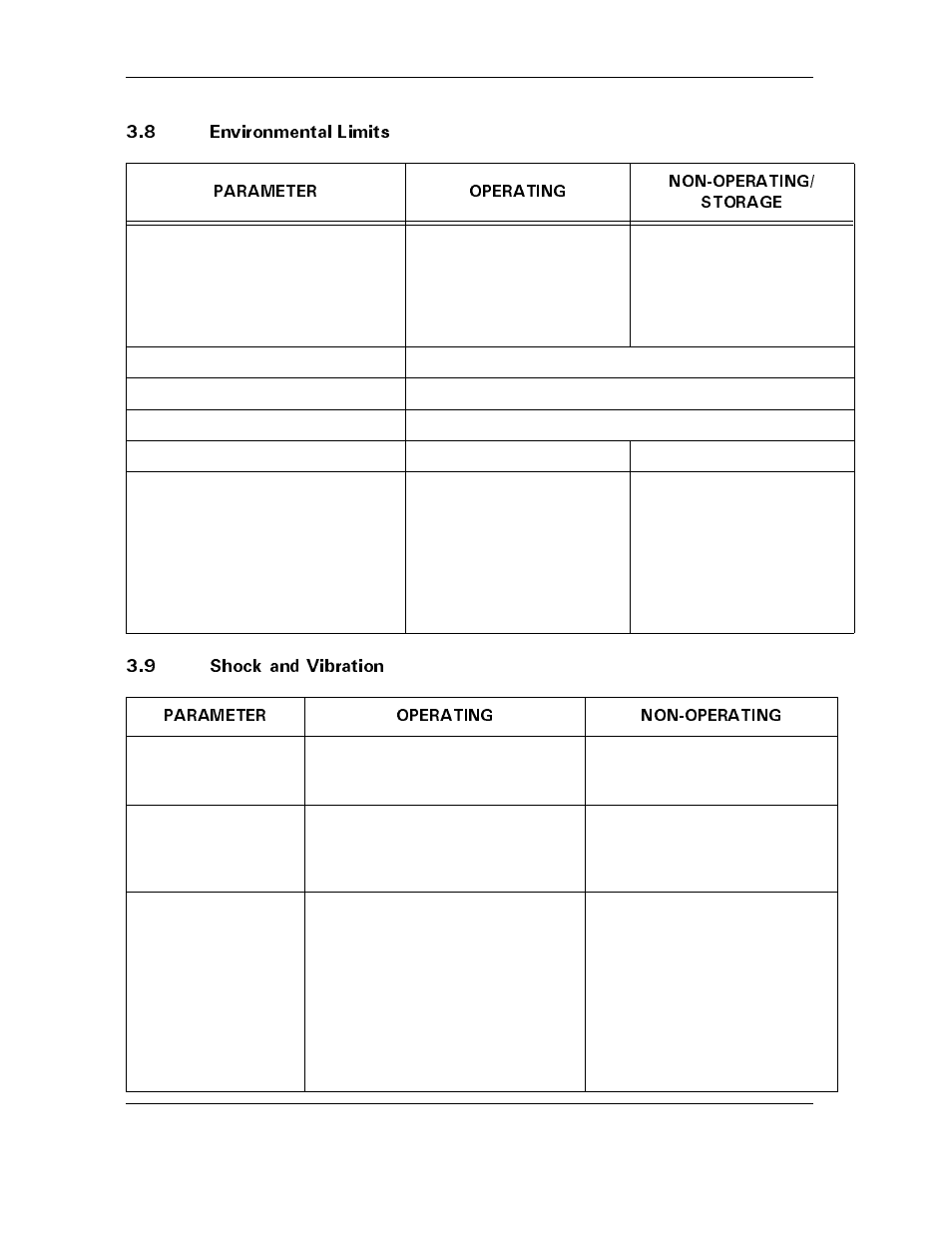 8 environmental limits, 9 shock and vibration, 8 environmental limits -6 | 9 shock and vibration -6 | Maxtor D540X-4G User Manual | Page 26 / 56
