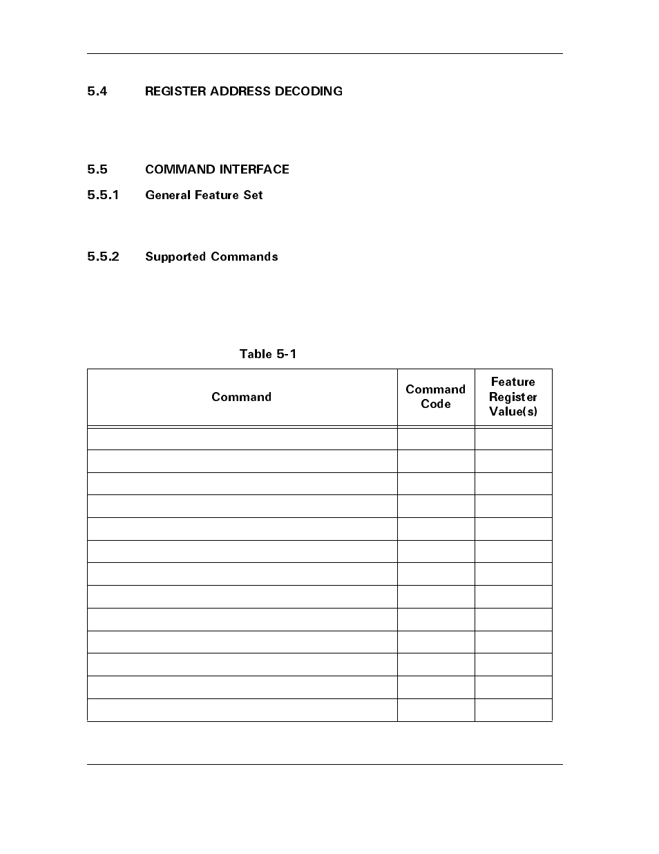 4 register address decoding, 5 command interface, 1 general feature set | 2 supported commands, 4 register address decoding -2, 5 command interface -2 | Maxtor D540X-4G User Manual | Page 36 / 56