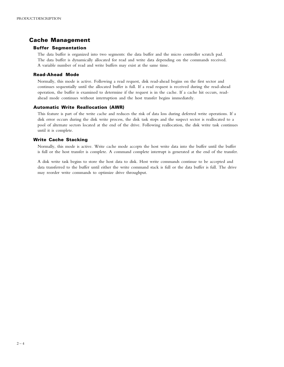 Cache management | Maxtor DIAMONDMAX 90576D4 User Manual | Page 9 / 28