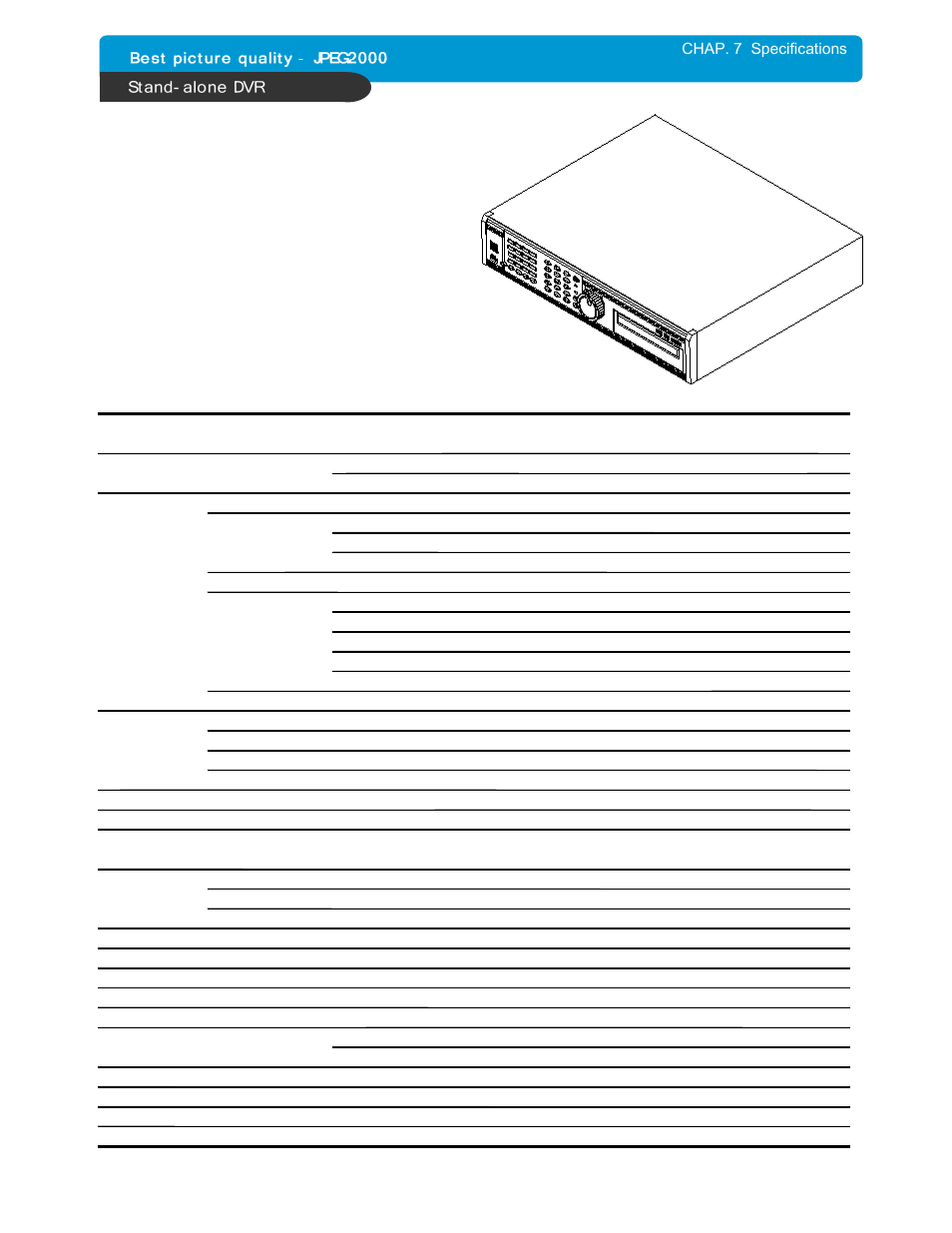 Chap. 7 specifications | Maxtor DVMR User Manual | Page 44 / 46