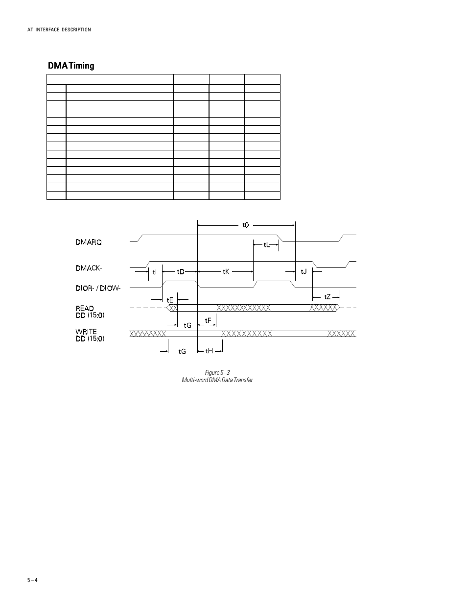Dma timing | Maxtor 5T040H4 User Manual | Page 29 / 64