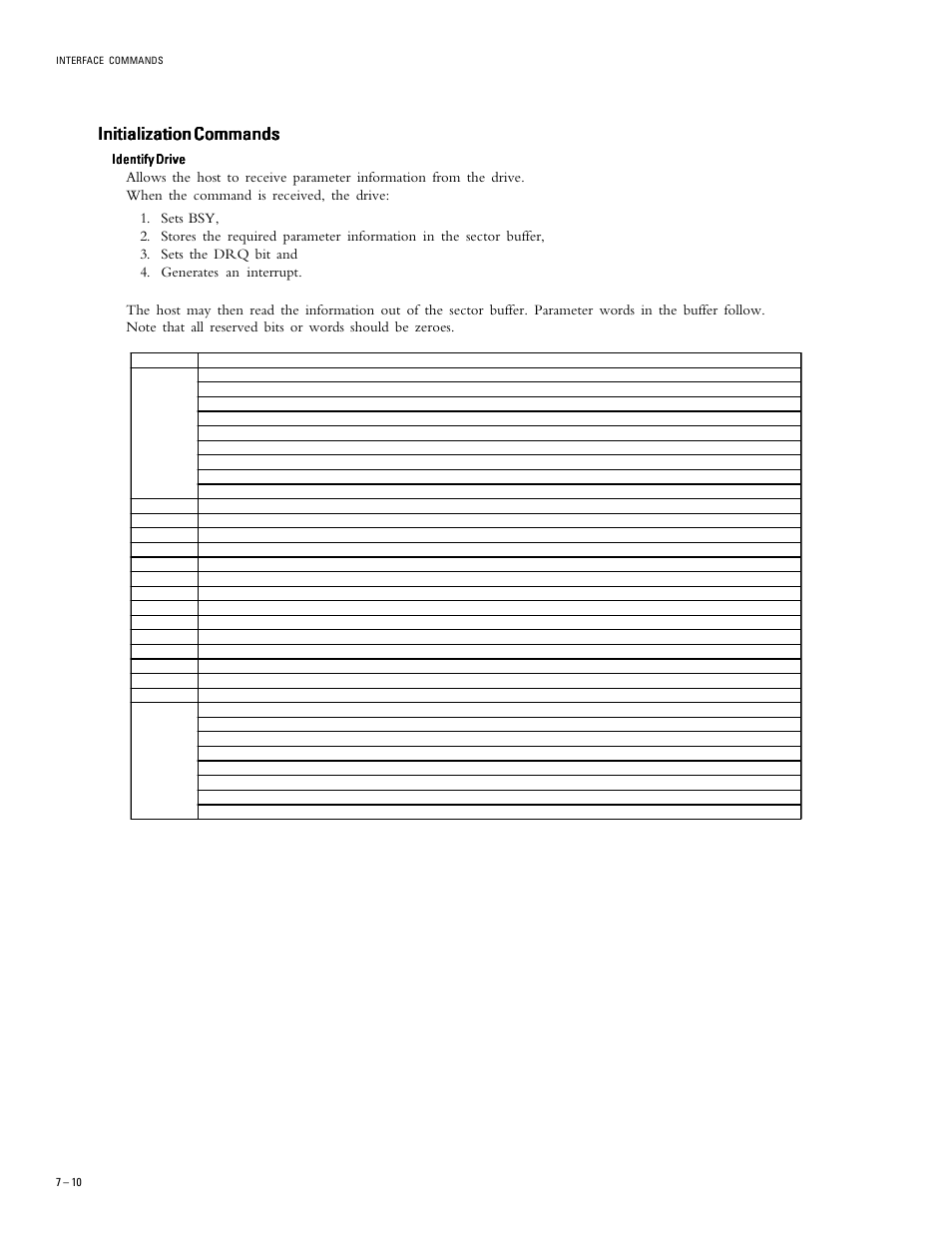 Initialization commands | Maxtor 5T040H4 User Manual | Page 51 / 64