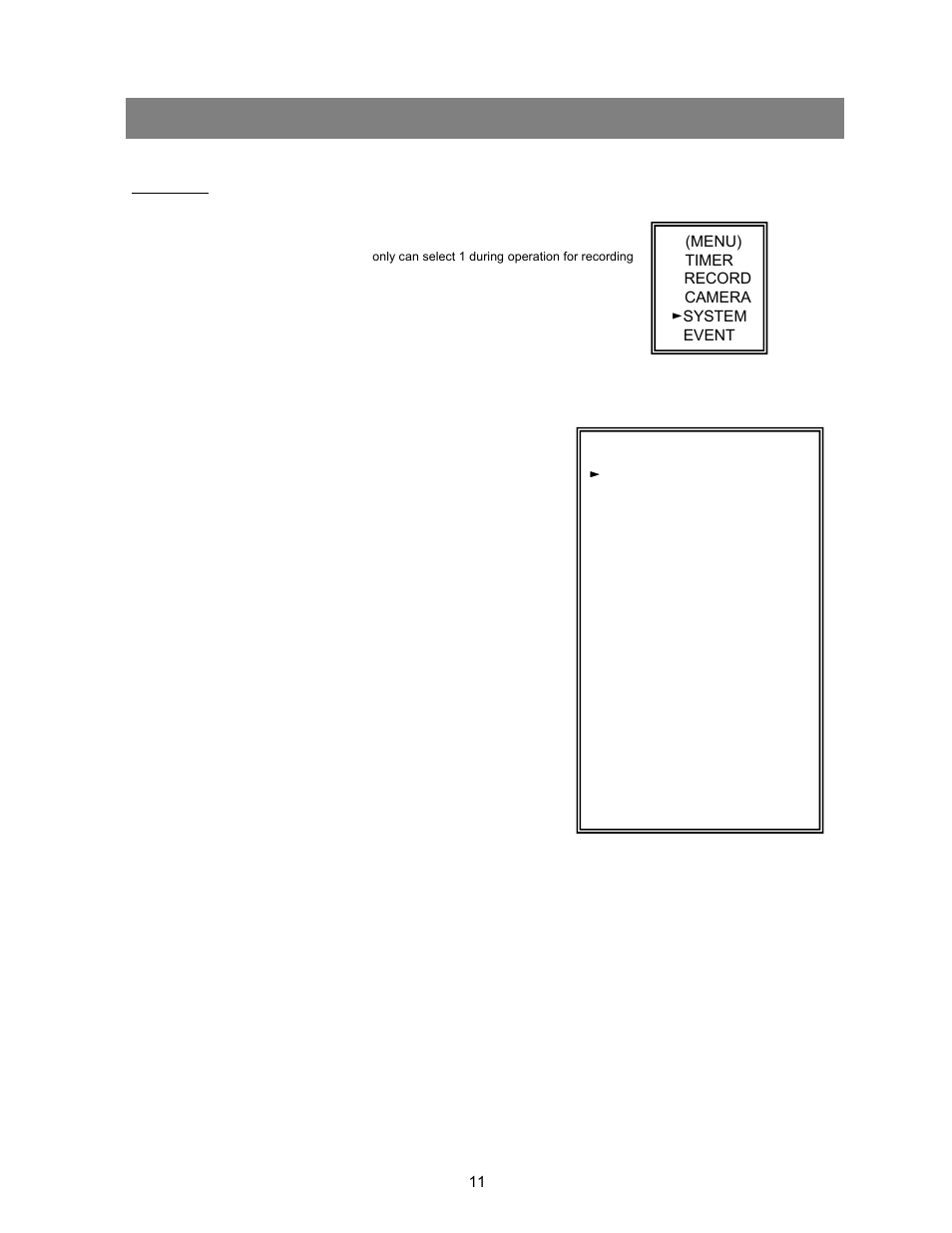 Menu options, System | Maxtor CDR-04S User Manual | Page 12 / 26