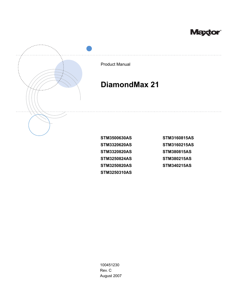 Maxtor STM3160215AS User Manual | 56 pages