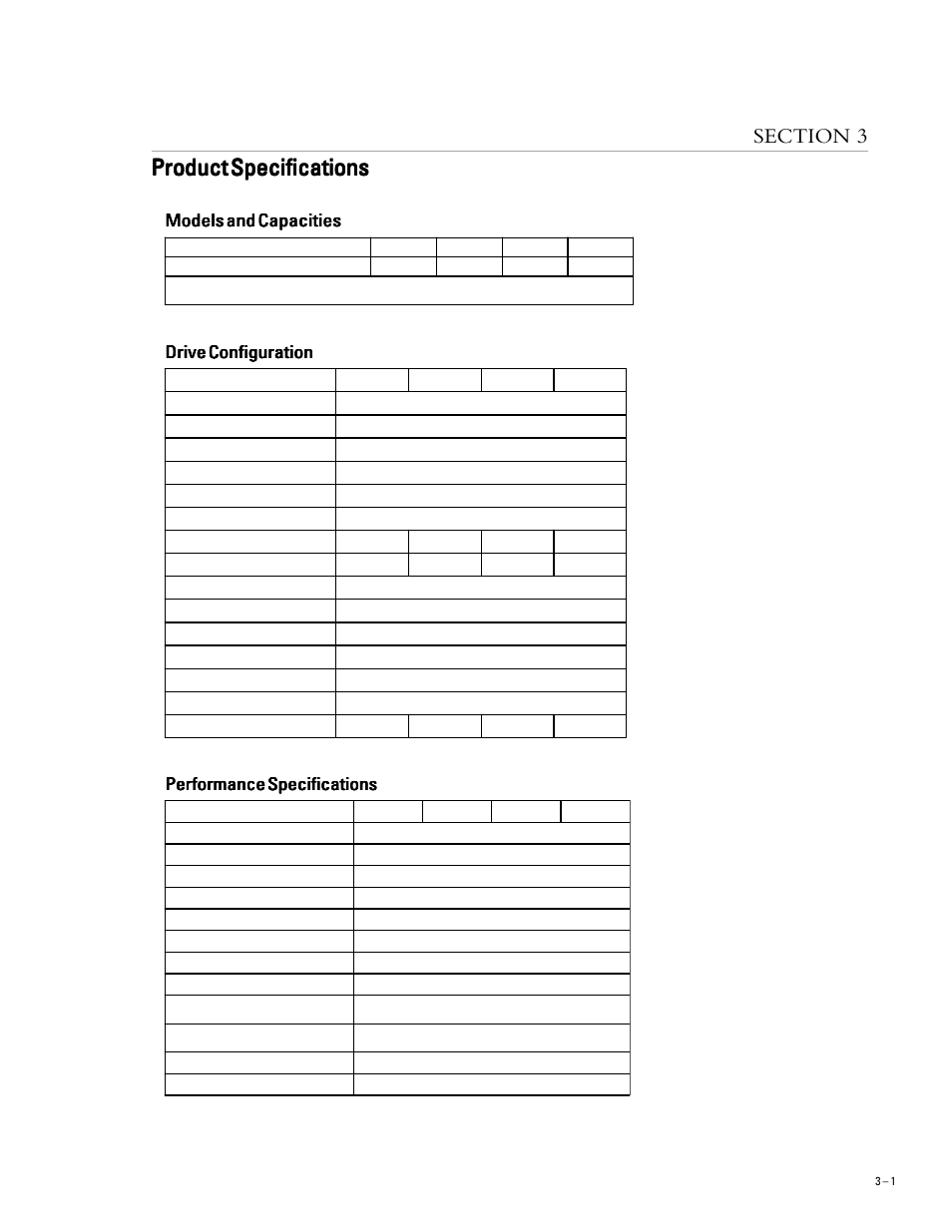 Product specifications, Models and capacities, Drive configuration | Maxtor 52049H3 User Manual | Page 16 / 64