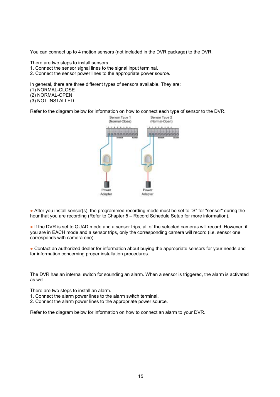 Maxtor 4-Channel DVR (Digital Video Recorder) User Manual | Page 15 / 69