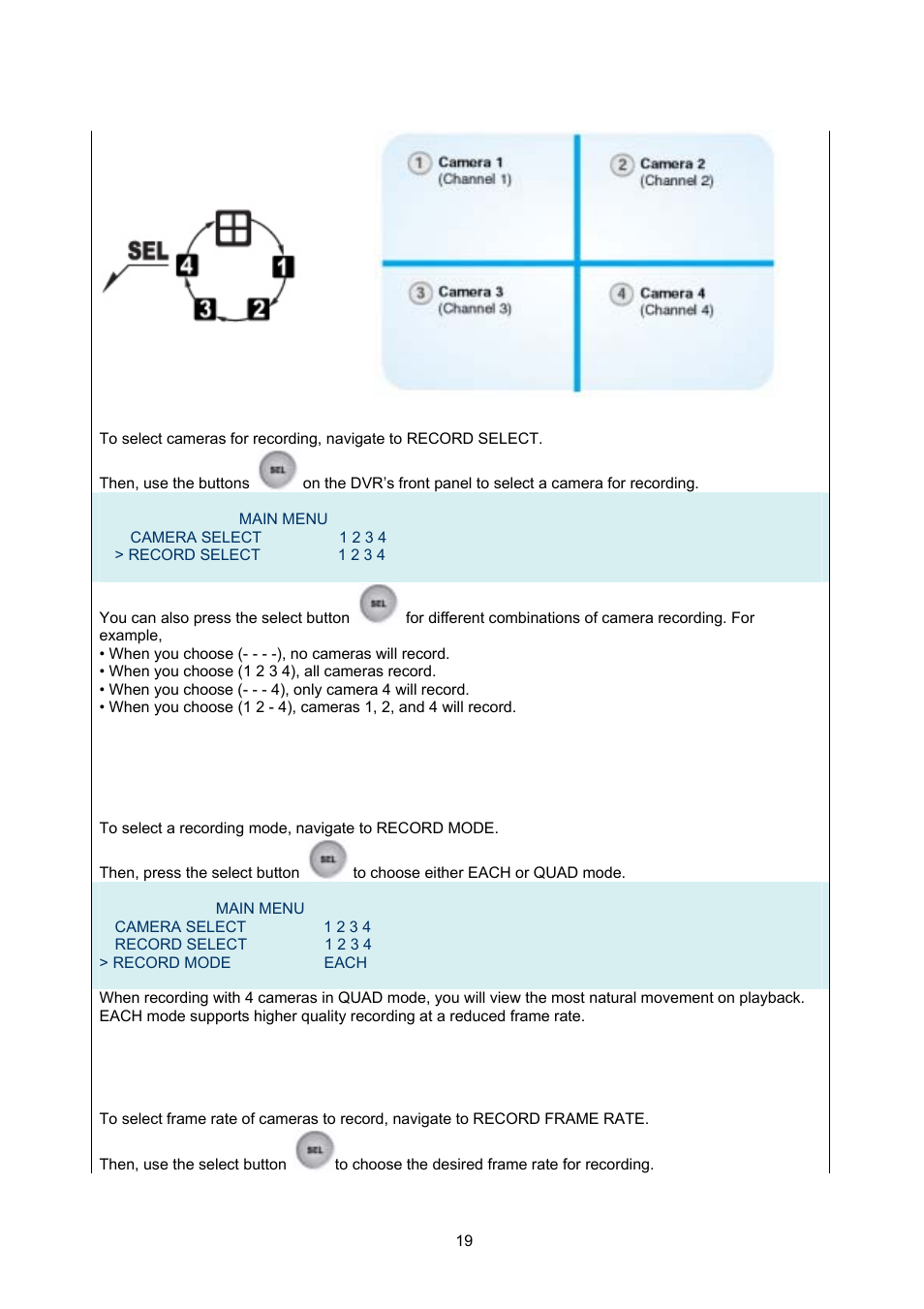 Maxtor 4-Channel DVR (Digital Video Recorder) User Manual | Page 19 / 69