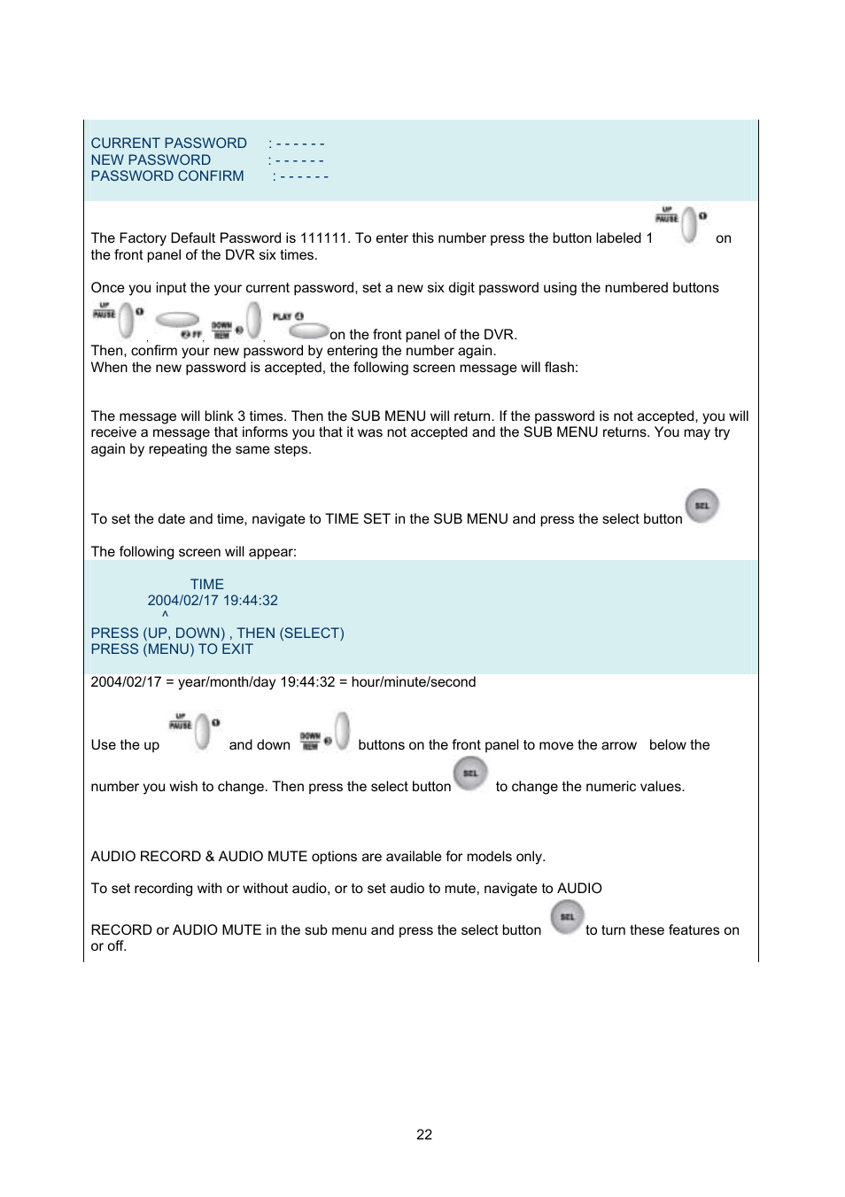 Maxtor 4-Channel DVR (Digital Video Recorder) User Manual | Page 22 / 69