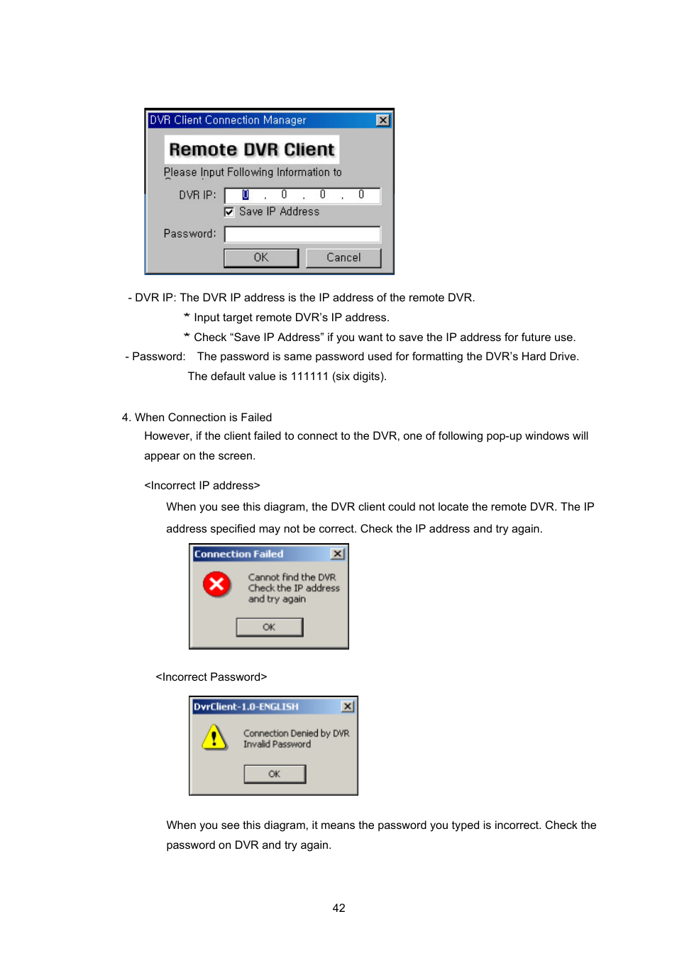 Maxtor 4-Channel DVR (Digital Video Recorder) User Manual | Page 42 / 69