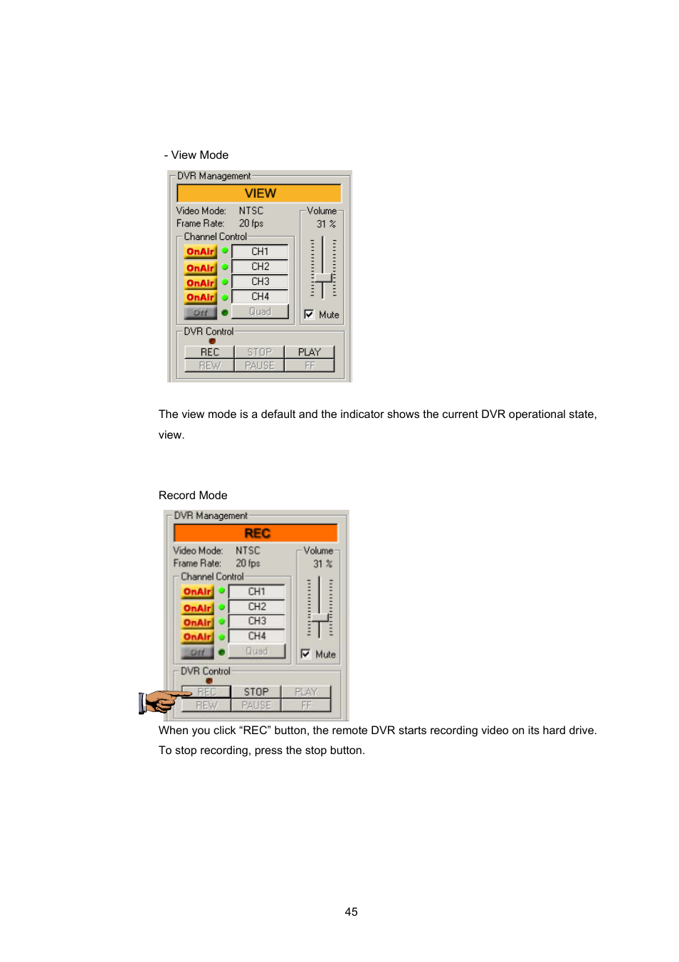 Maxtor 4-Channel DVR (Digital Video Recorder) User Manual | Page 45 / 69