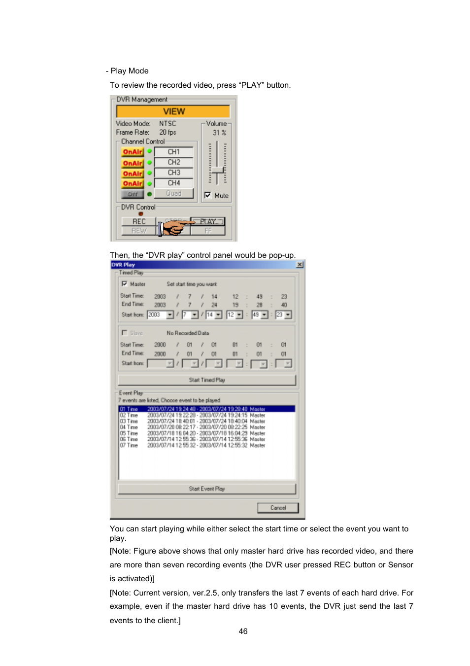 Maxtor 4-Channel DVR (Digital Video Recorder) User Manual | Page 46 / 69