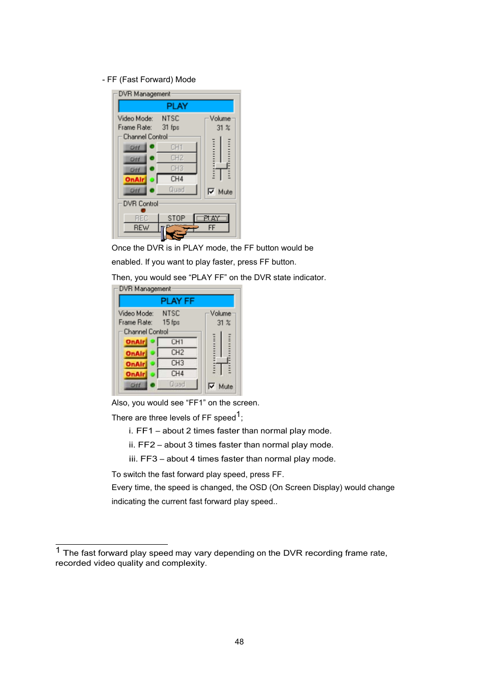 Maxtor 4-Channel DVR (Digital Video Recorder) User Manual | Page 48 / 69