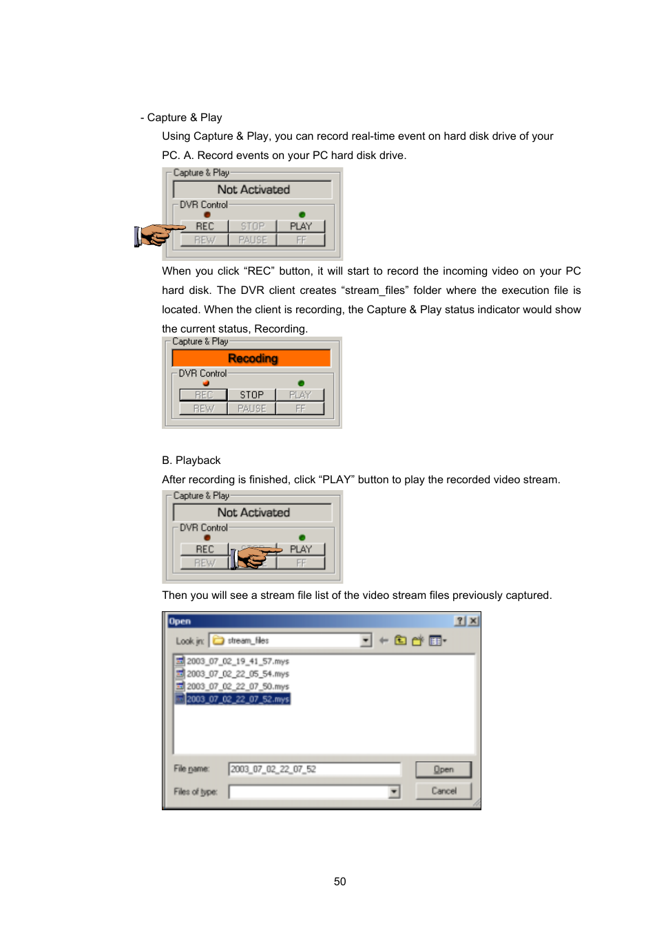 Maxtor 4-Channel DVR (Digital Video Recorder) User Manual | Page 50 / 69