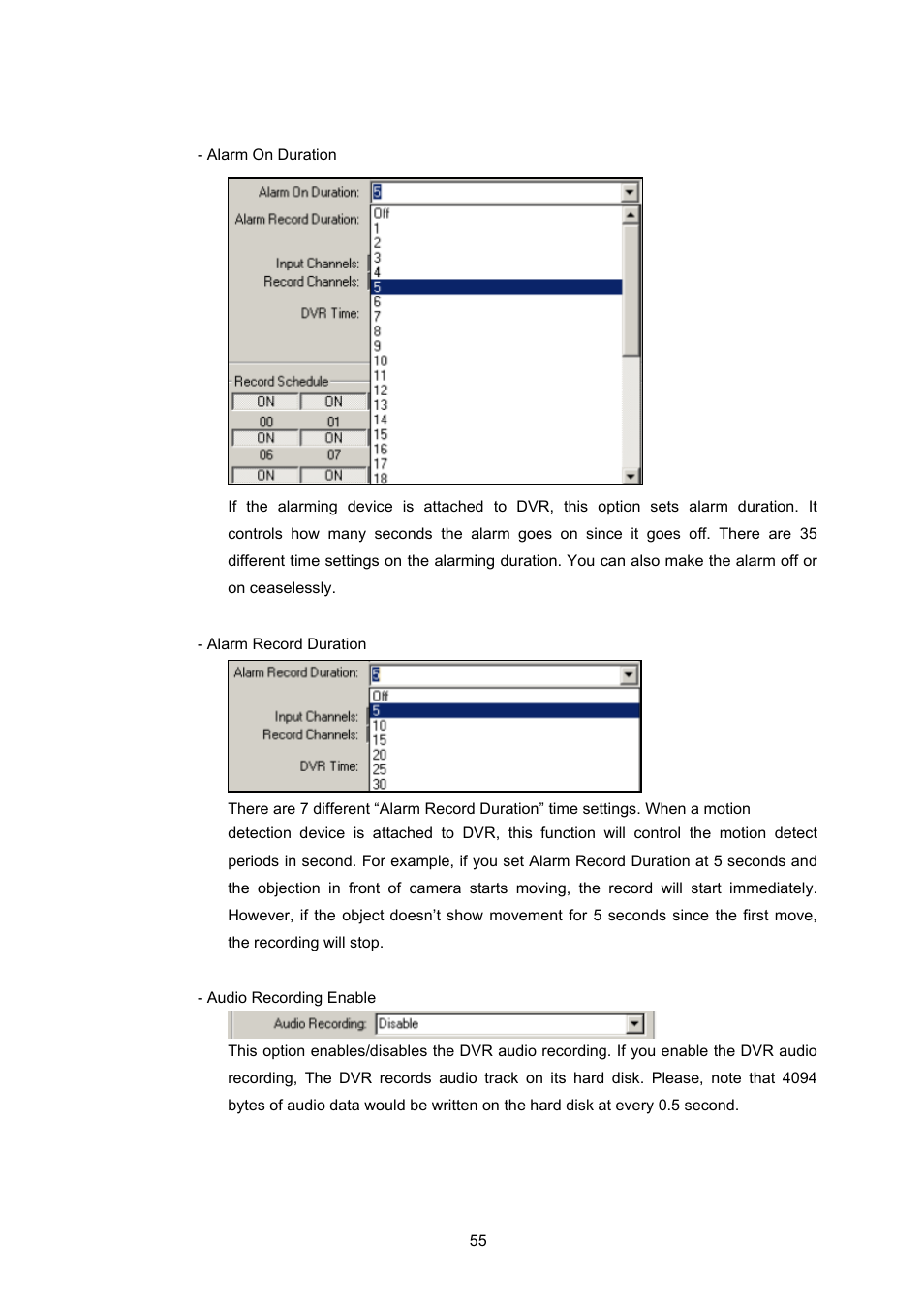 Maxtor 4-Channel DVR (Digital Video Recorder) User Manual | Page 55 / 69