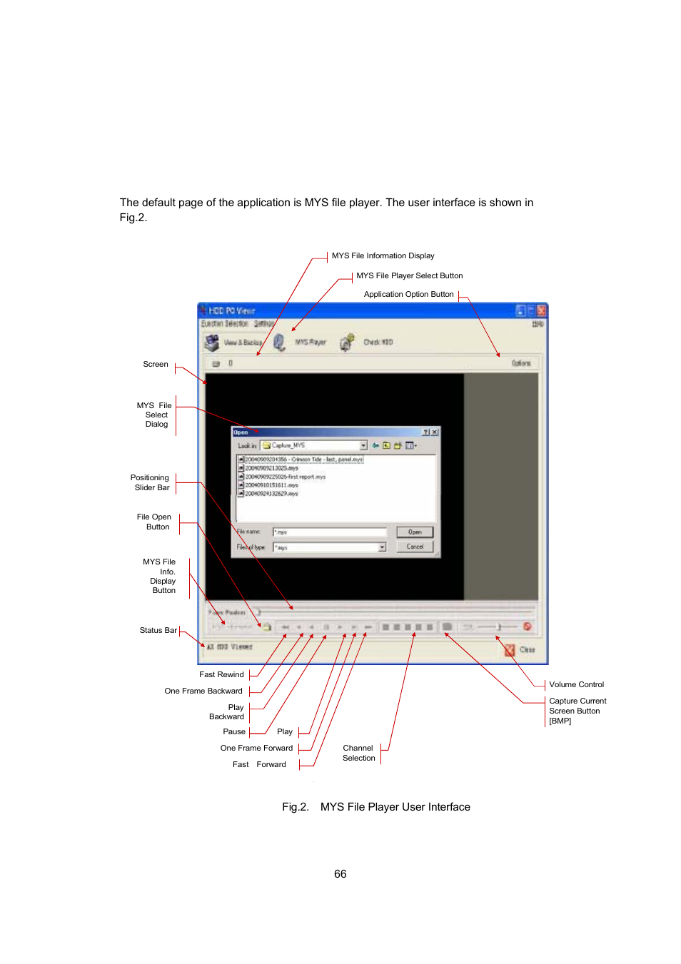 Mys file player, A. user interface | Maxtor 4-Channel DVR (Digital Video Recorder) User Manual | Page 66 / 69