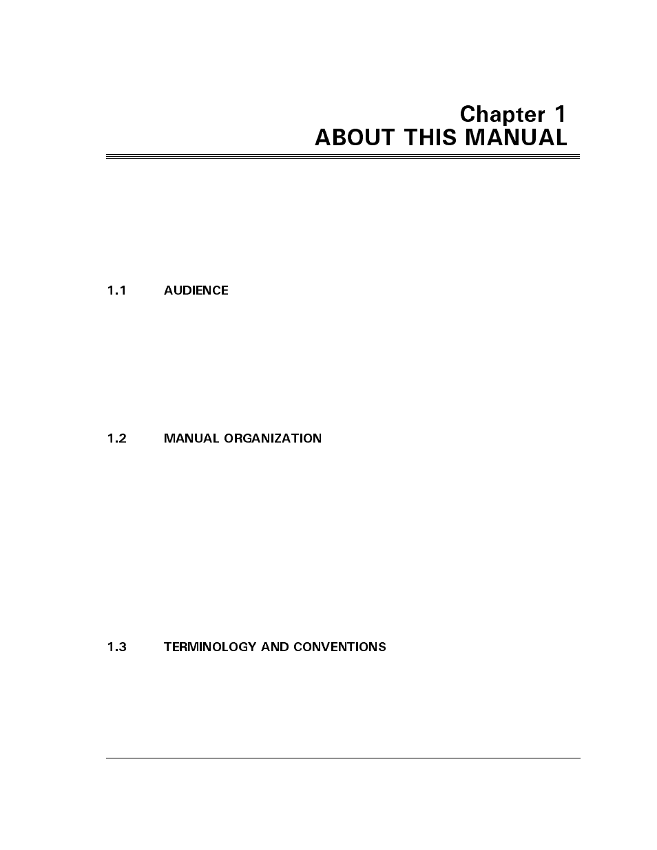 Chapter 1 about this manual, 1 audience, 2 manual organization | 3 terminology and conventions, 1 audience -1, 2 manual organization -1, 3 terminology and conventions -1 | Maxtor D540X-4K User Manual | Page 11 / 96