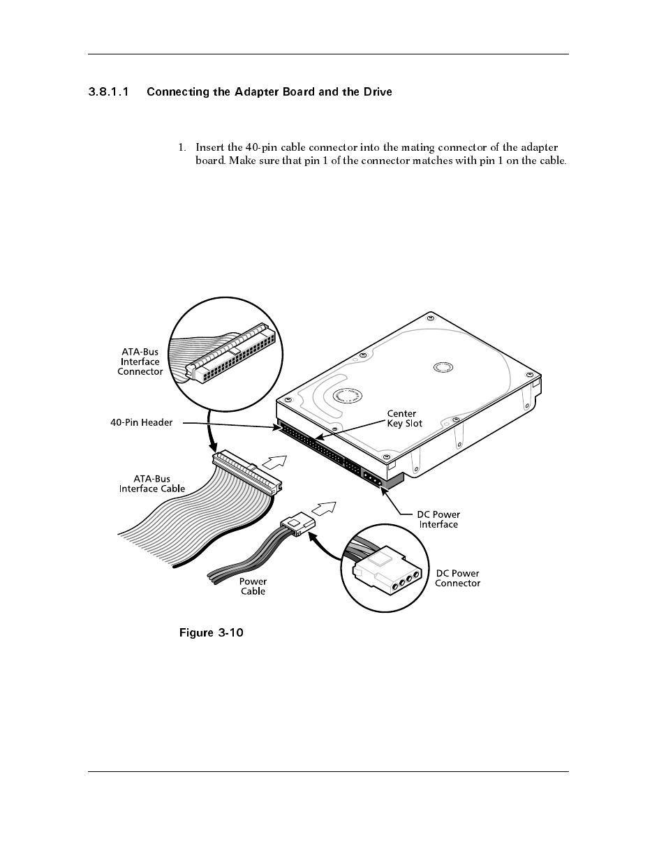 1 connecting the adapter board and the drive | Maxtor D540X-4K User Manual | Page 32 / 96