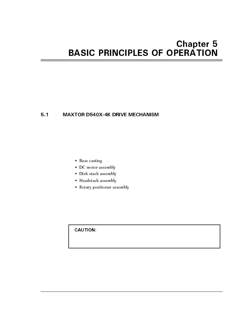 Chapter 5 basic principles of operation, 1 maxtor d540x-4k drive mechanism, Jcrvgt | 1 maxtor d540x-4k drive mechanism -1 | Maxtor D540X-4K User Manual | Page 49 / 96